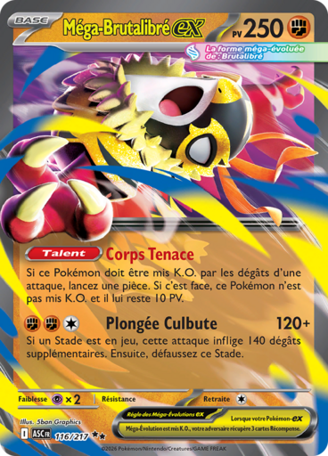 Carte Pokémon Méga-Brutalibré EX 116/217 - Héros Transcendants - Manga Cash Ans (Liège)