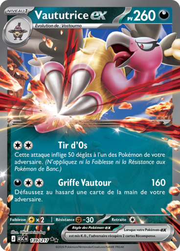 Carte Pokémon Vaututrice EX 139/217 - Héros Transcendants - Manga Cash Ans (Liège)