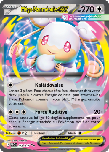 Carte Pokémon Méga-Nanméouïe EX 172/217 - Héros Transcendants - Manga Cash Ans (Liège)