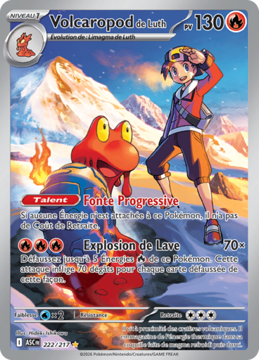 Carte Pokémon Volcaropod de Luth 222/217 - Héros Transcendants - Manga Cash Ans (Liège)