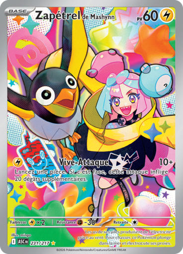 Carte Pokémon Zapétrel de Mashynn 231/217 - Héros Transcendants - Manga Cash Ans (Liège)