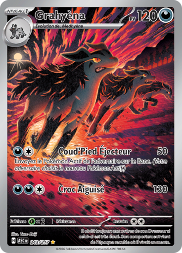 Carte Pokémon Grahyèna 243/217 - Héros Transcendants - Manga Cash Ans (Liège)