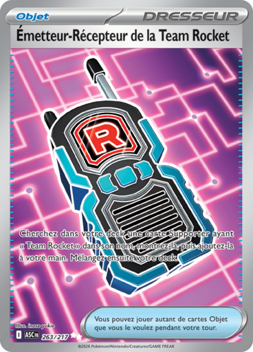 Carte Pokémon Émetteur-Récepteur de la Team Rocket 263/217 - Héros Transcendants - Manga Cash Ans (Liège)