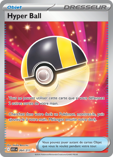 Carte Pokémon Hyper Ball 264/217 - Héros Transcendants - Manga Cash Ans (Liège)