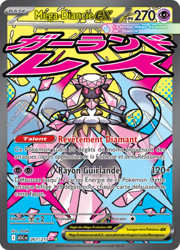 Carte Pokémon Méga-Diancie EX 267/217 - Héros Transcendants - Manga Cash Ans (Liège)