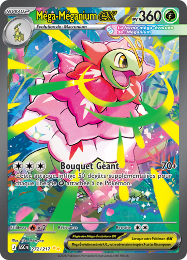 Carte Pokémon Méga-Méganium EX 272/217 - Héros Transcendants - Manga Cash Ans (Liège)