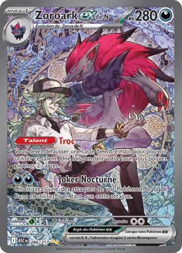 Carte Pokémon Zoroark EX de N 286/217 - Héros Transcendants - Manga Cash Ans (Liège)