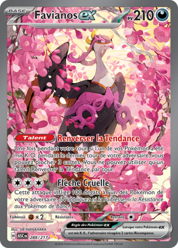 Carte Pokémon Favianos EX 288/217 - Héros Transcendants - Manga Cash Ans (Liège)