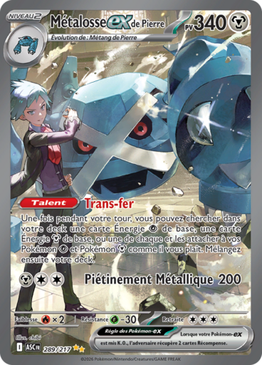 Carte Pokémon Métalosse EX de Pierre 289/217 - Héros Transcendants - Manga Cash Ans (Liège)