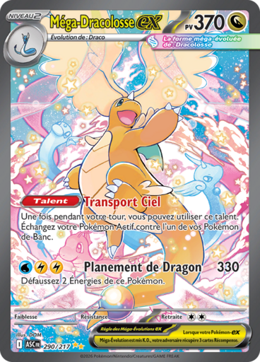 Carte Pokémon Méga-Dracolosse EX 290/217 - Héros Transcendants - Manga Cash Ans (Liège)
