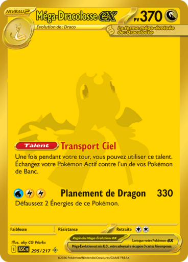 Carte Pokémon Méga-Dracolosse EX 295/217 - Héros Transcendants - Manga Cash Ans (Liège)