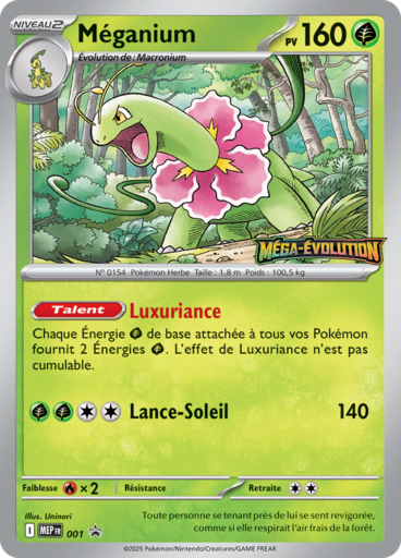 Carte Pokémon Méganium MEP001 disponible chez Manga Cash à Ans