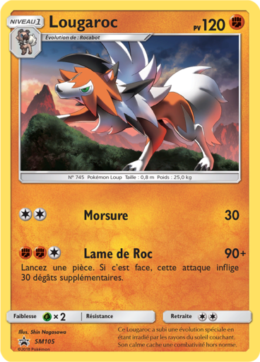 Lougaroc SM105, carte Carte Promo Soleil et Lune, en vente à Manga Cash à Ans, province de Liège.