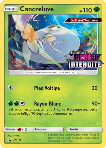 Cancrelove SM115, carte Carte Promo Soleil et Lune, en vente à Manga Cash à Ans, province de Liège.