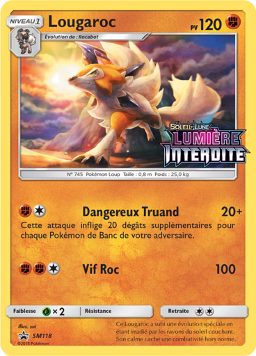 Lougaroc SM118, carte Carte Promo Soleil et Lune, en vente à Manga Cash à Ans, province de Liège.