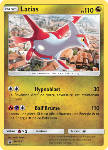 Latias SM135, carte Carte Promo Soleil et Lune, en vente à Manga Cash à Ans, province de Liège.