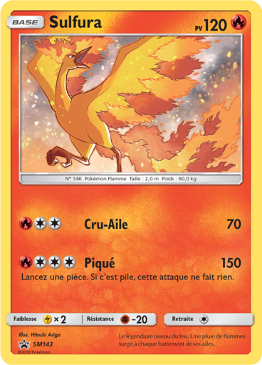 Sulfura SM143, carte Carte Promo Soleil et Lune, en vente à Manga Cash à Ans, province de Liège.