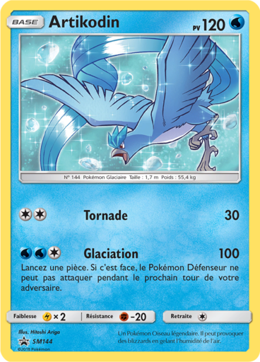 Artikodin SM144, carte Carte Promo Soleil et Lune, en vente à Manga Cash à Ans, province de Liège.