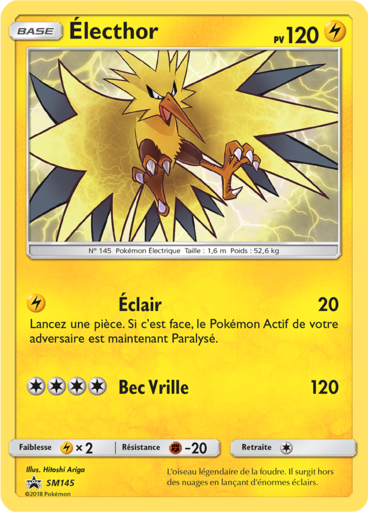Électhor SM145, carte Carte Promo Soleil et Lune, en vente à Manga Cash à Ans, province de Liège.