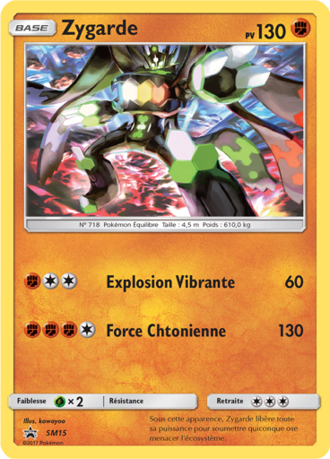 Zygarde SM15, carte Carte Promo Soleil et Lune, en vente à Manga Cash à Ans, province de Liège.