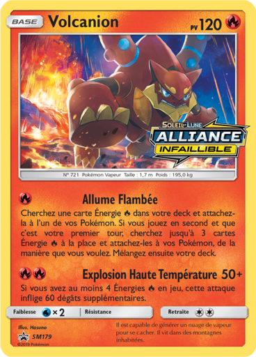 Volcanion SM179, carte Carte Promo Soleil et Lune, en vente à Manga Cash à Ans, province de Liège.