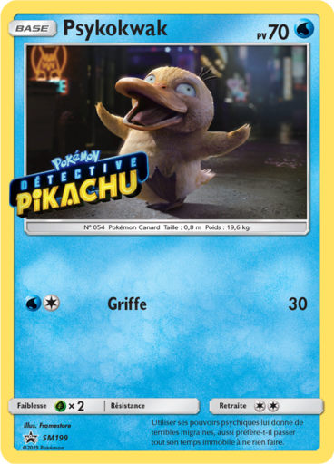 Psykokwak SM199, carte Carte Promo Soleil et Lune, en vente à Manga Cash à Ans, province de Liège.