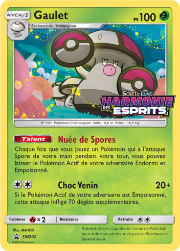 Gaulet SM202, carte Carte Promo Soleil et Lune, en vente à Manga Cash à Ans, province de Liège.