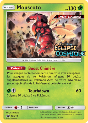 Mouscoto SM218, carte Carte Promo Soleil et Lune, en vente à Manga Cash à Ans, province de Liège.