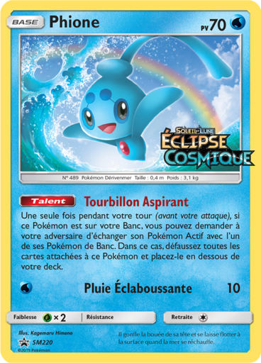 Phione SM220, carte Carte Promo Soleil et Lune, en vente à Manga Cash à Ans, province de Liège.