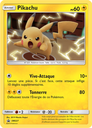 Pikachu SM227, carte Carte Promo Soleil et Lune, en vente à Manga Cash à Ans, province de Liège.