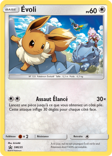 Évoli SM235, carte Carte Promo Soleil et Lune, en vente à Manga Cash à Ans, province de Liège.