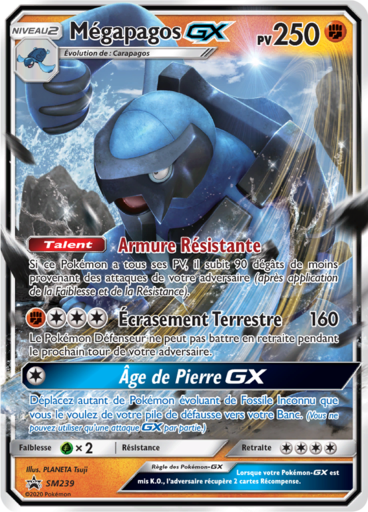 Mégapagos GX SM239, carte Carte Promo Soleil et Lune, en vente à Manga Cash à Ans, province de Liège.
