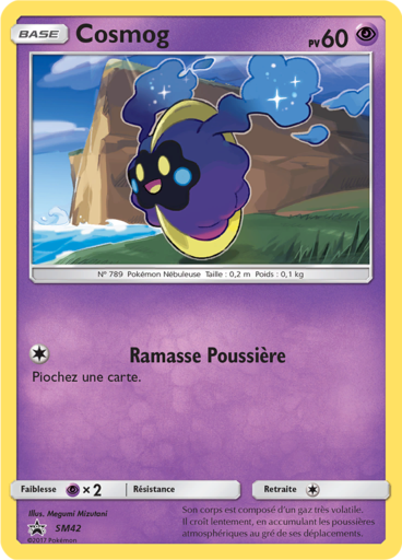 Cosmog SM42, carte Carte Promo Soleil et Lune, en vente à Manga Cash à Ans, province de Liège.