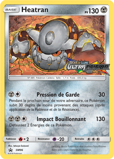 Heatran SM96, carte Carte Promo Soleil et Lune, en vente à Manga Cash à Ans, province de Liège.