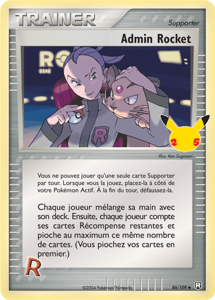 Carte Pokémon Admin Rocket (TRR) 86/109 - Célébrations - CEL - Manga Cash Ans-Liège