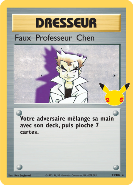 Carte Pokémon Faux Professeur Chen (BS) 73/102 - Célébrations - CEL - Manga Cash Liège