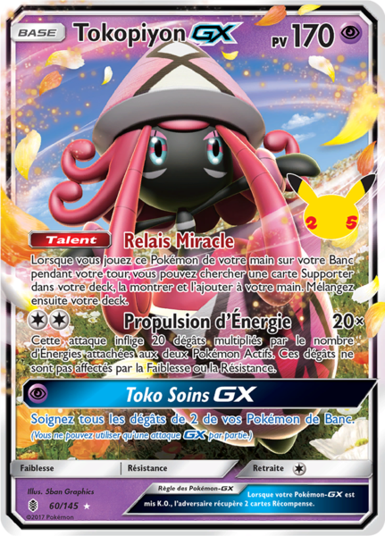 Carte Pokémon Tokopiyon GX (GRI) 60/145 - Célébrations - CEL - Manga Cash Liège