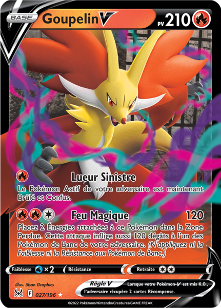 Carte Pokémon Goupelin V 027/196 - Origine Perdue - Manga Cash Ans (Liège) - vente à l’unité, prix Cardmarket