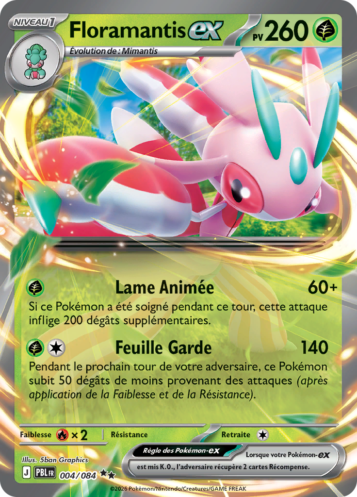 Floramantis EX 004/084, carte Nuit Noire (PBL), en vente à Manga Cash à Ans, province de Liège.