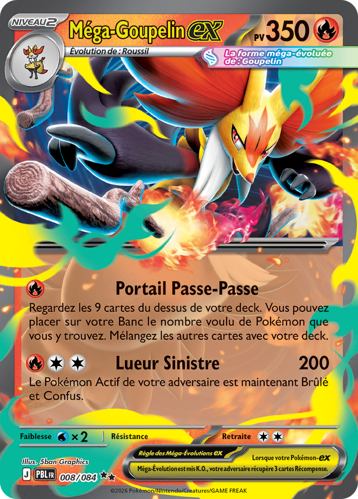 Méga-Goupelin EX 008/084, carte Nuit Noire (PBL), en vente à Manga Cash à Ans, province de Liège.