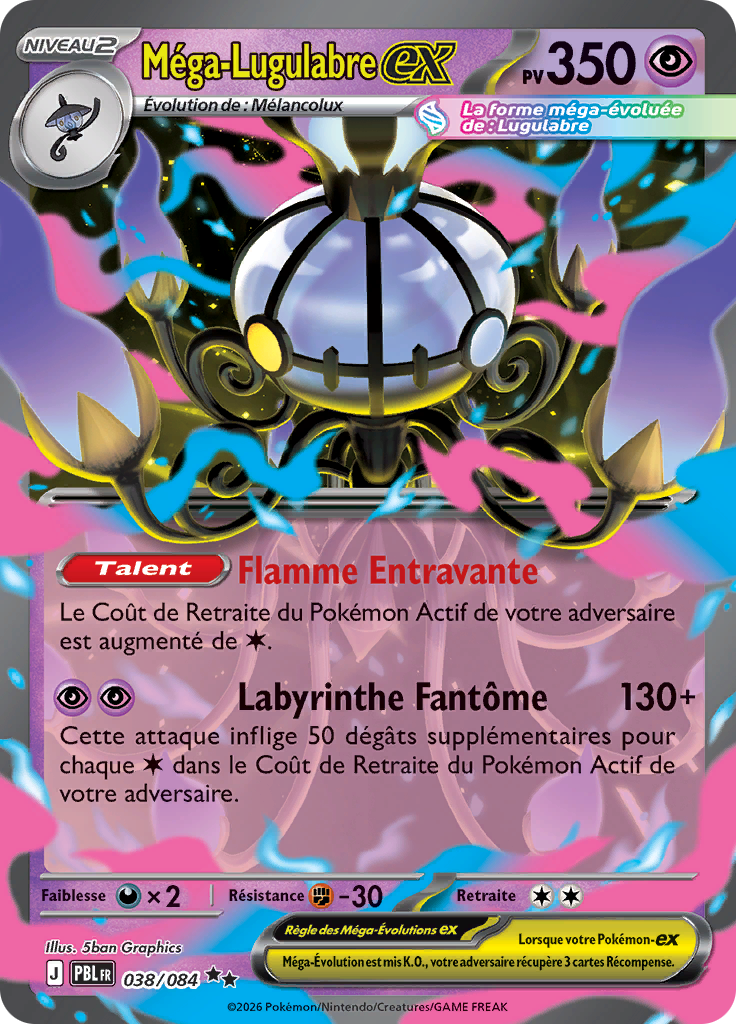 Méga-Lugulabre EX 038/084, carte Nuit Noire (PBL), en vente à Manga Cash à Ans, province de Liège.