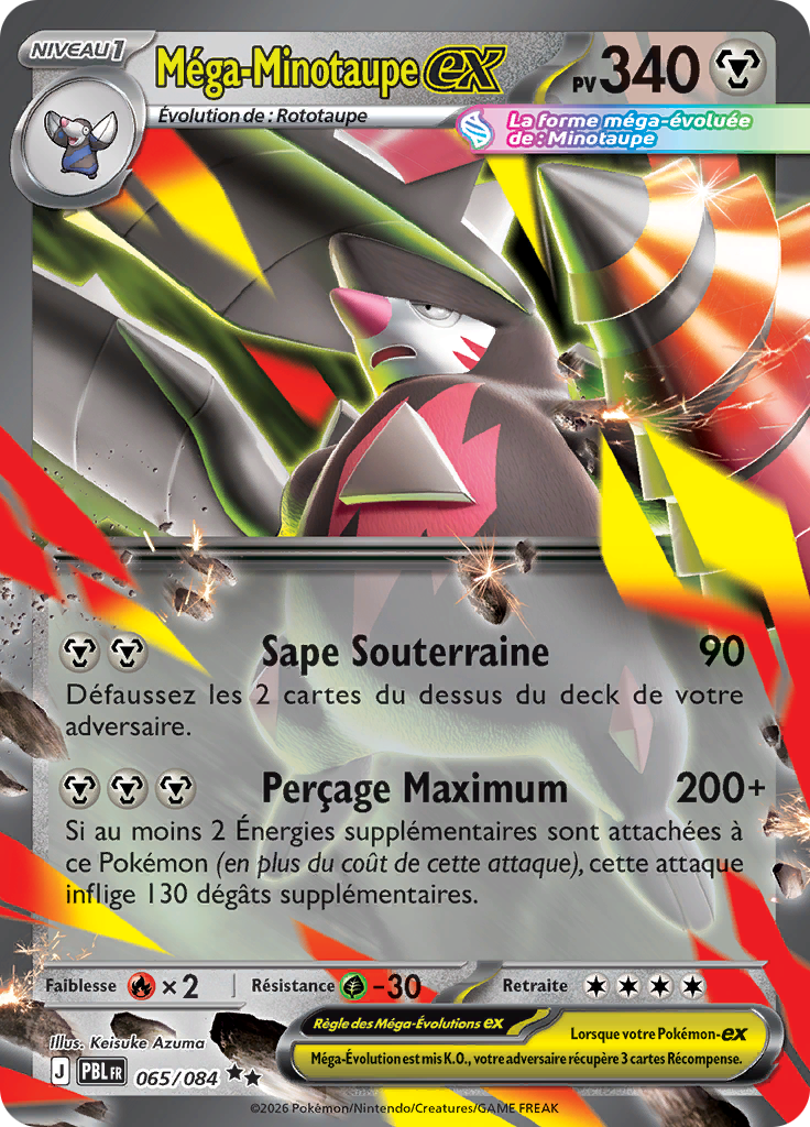Méga-Minotaupe EX 065/084, carte Nuit Noire (PBL), en vente à Manga Cash à Ans, province de Liège.
