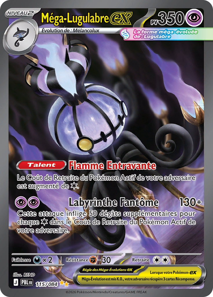 Méga-Lugulabre EX 115/084, carte Nuit Noire (PBL), en vente à Manga Cash à Ans, province de Liège.