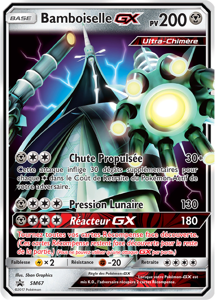 Bamboiselle GX SM67, carte Carte Promo Soleil et Lune, en vente à Manga Cash à Ans, province de Liège.
