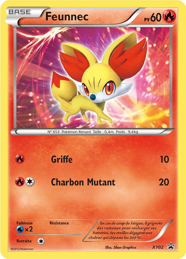 Feunnec XY02, carte Promo XY, en vente à Manga Cash à Ans, province de Liège.