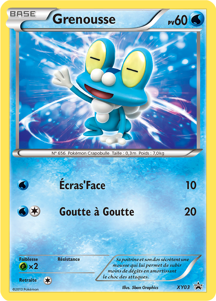 Grenousse XY03, carte Promo XY, en vente à Manga Cash à Ans, province de Liège.