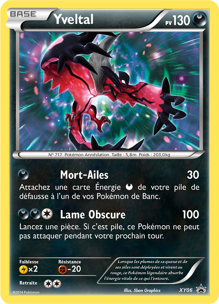 Yveltal XY06, carte Promo XY, en vente à Manga Cash à Ans, province de Liège.