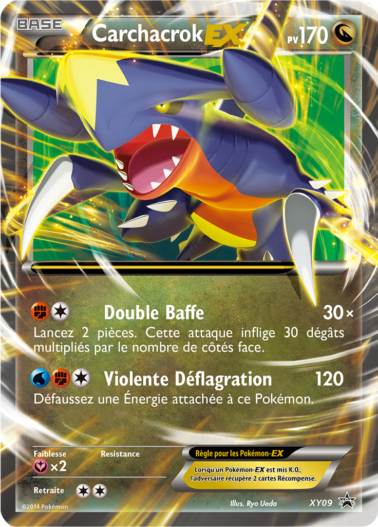 Carchacrok EX XY09, carte Promo XY, en vente à Manga Cash à Ans, province de Liège.