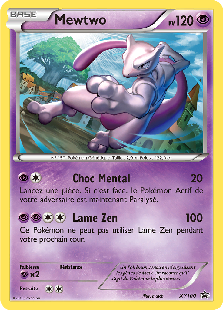 Mewtwo XY100, carte Promo XY, en vente à Manga Cash à Ans, province de Liège.