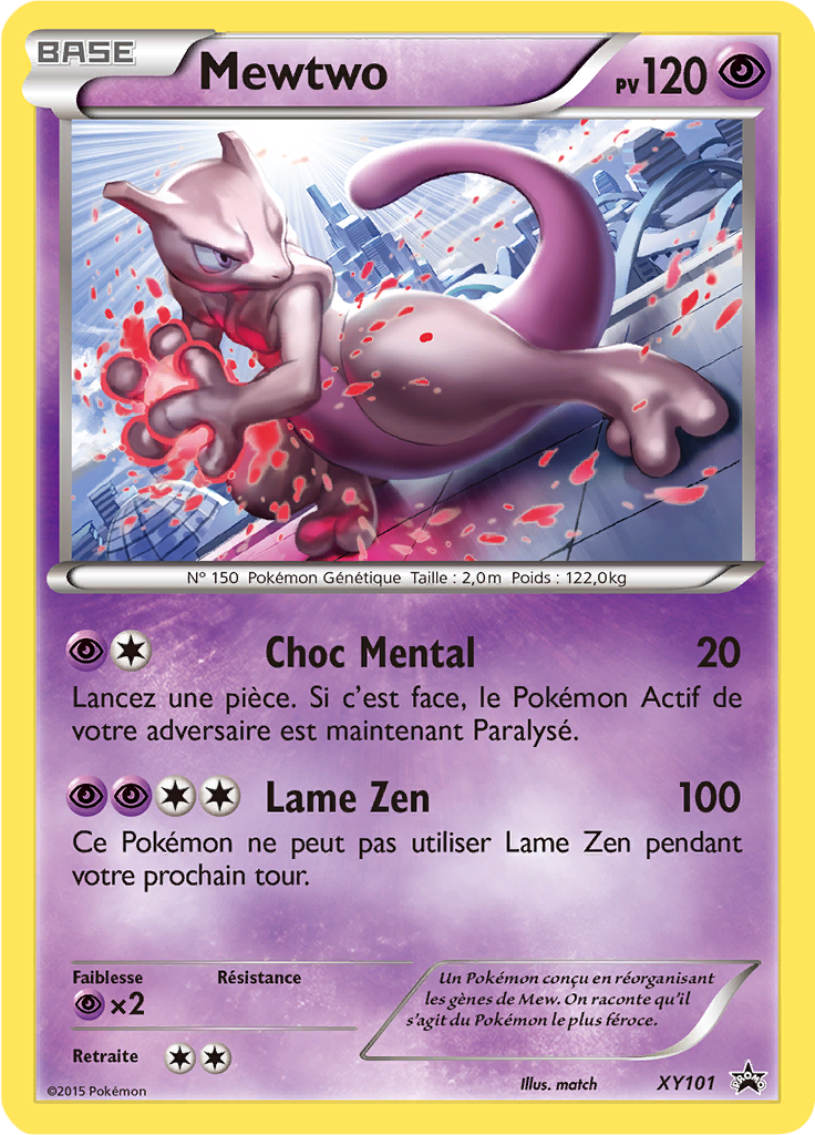 Mewtwo XY101, carte Promo XY, en vente à Manga Cash à Ans, province de Liège.